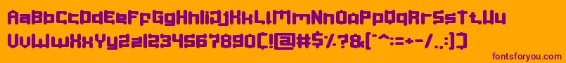 SPACE OBJECT Font – Purple Fonts on Orange Background