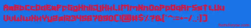 SPACE OBJECT Font – Red Fonts on Blue Background