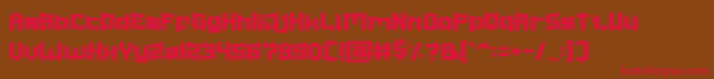 SPACE OBJECT Font – Red Fonts on Brown Background