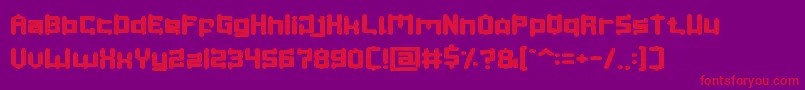 SPACE OBJECT Font – Red Fonts on Purple Background