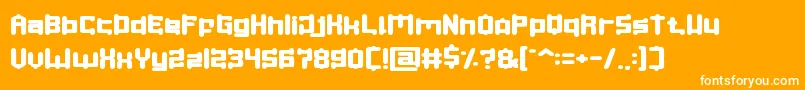 SPACE OBJECT Font – White Fonts on Orange Background
