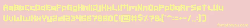 SPACE OBJECT Font – Yellow Fonts on Pink Background