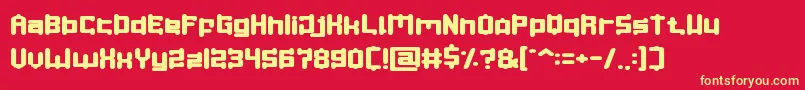 SPACE OBJECT Font – Yellow Fonts on Red Background