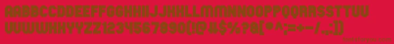 Space Obsessed Font – Brown Fonts on Red Background