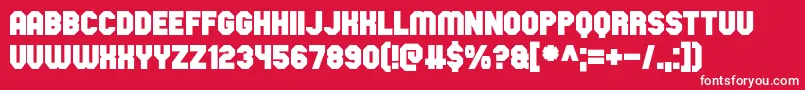 Space Obsessed Font – White Fonts on Red Background