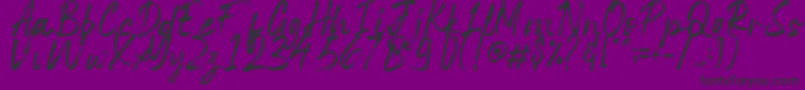 Space Outside Font – Black Fonts on Purple Background