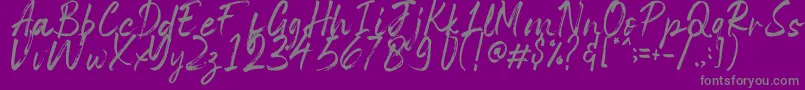 Space Outside Font – Gray Fonts on Purple Background