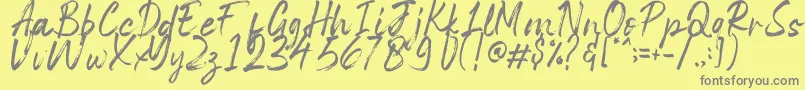Space Outside Font – Gray Fonts on Yellow Background