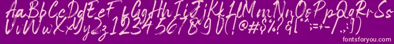Space Outside Font – Pink Fonts on Purple Background