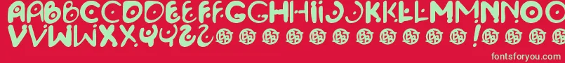 Space Pontiff Font – Green Fonts on Red Background