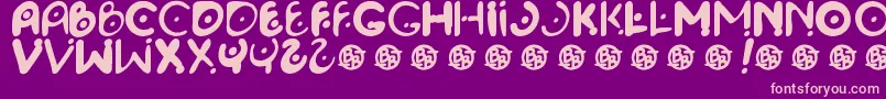 Space Pontiff Font – Pink Fonts on Purple Background