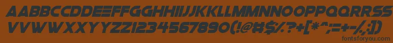 Space Quest Italic Font – Black Fonts on Brown Background