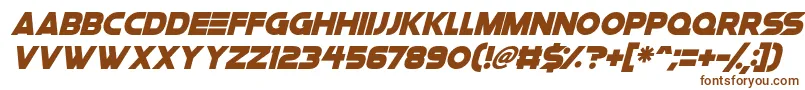 Space Quest Italic-fontti – ruskeat fontit valkoisella taustalla