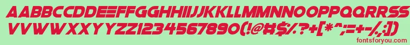 fuente Space Quest Italic – Fuentes Rojas Sobre Fondo Verde