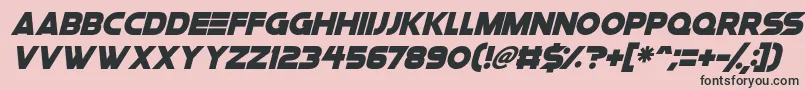 Space Quest Italic Font – Black Fonts on Pink Background