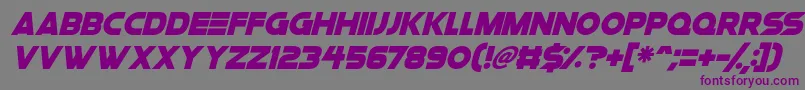 Space Quest Italic-fontti – violetit fontit harmaalla taustalla