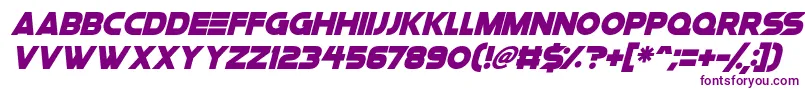 Space Quest Italic-fontti – violetit fontit valkoisella taustalla