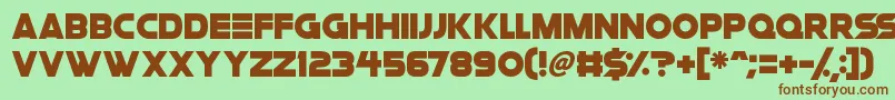 Space Quest Font – Brown Fonts on Green Background