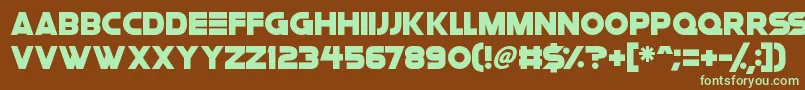 Space Quest Font – Green Fonts on Brown Background