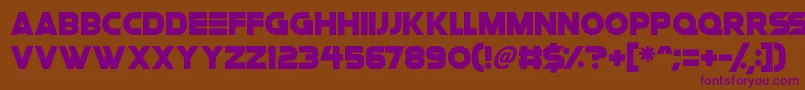 Space Quest Font – Purple Fonts on Brown Background