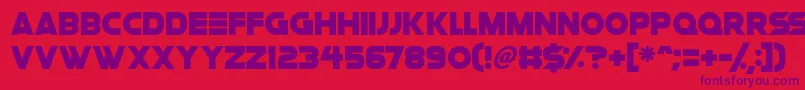 Space Quest Font – Purple Fonts on Red Background