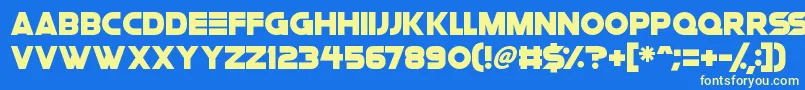 Space Quest Font – Yellow Fonts on Blue Background