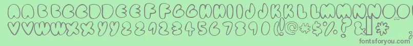 Fatassou Font – Gray Fonts on Green Background