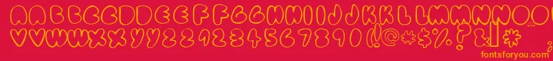 Fatassou Font – Orange Fonts on Red Background