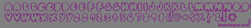 Fatassou Font – Purple Fonts on Gray Background