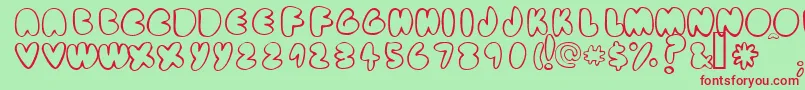 Fatassou Font – Red Fonts on Green Background