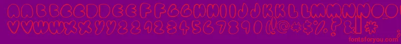 Fatassou Font – Red Fonts on Purple Background