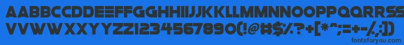 Space Quest Font – Black Fonts on Blue Background