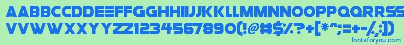 Space Quest Font – Blue Fonts on Green Background