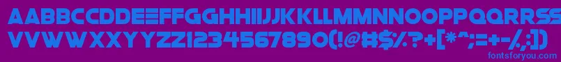 Space Quest Font – Blue Fonts on Purple Background