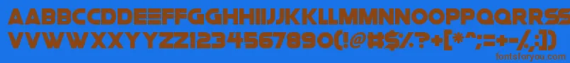 Space Quest Font – Brown Fonts on Blue Background
