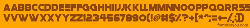 Space Quest Font – Brown Fonts on Orange Background