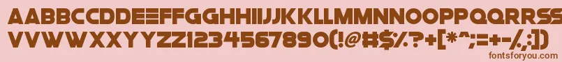 Space Quest Font – Brown Fonts on Pink Background