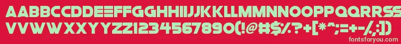 Space Quest Font – Green Fonts on Red Background