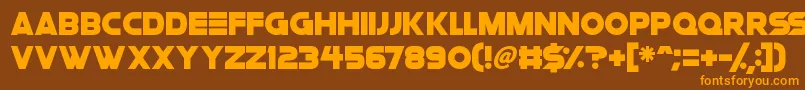 Space Quest Font – Orange Fonts on Brown Background
