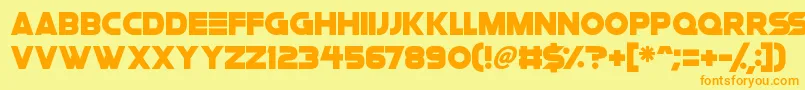 Space Quest Font – Orange Fonts on Yellow Background