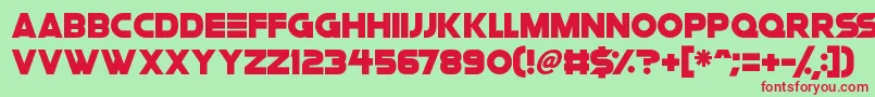 Space Quest Font – Red Fonts on Green Background