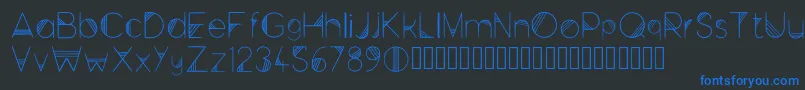 Space Regular Font – Blue Fonts on Black Background