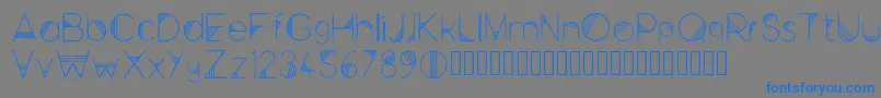 Space Regular Font – Blue Fonts on Gray Background