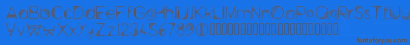Space Regular Font – Brown Fonts on Blue Background