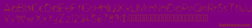 Space Regular Font – Brown Fonts on Purple Background