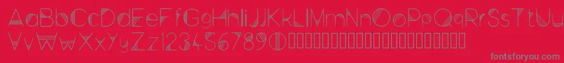 Space Regular Font – Gray Fonts on Red Background