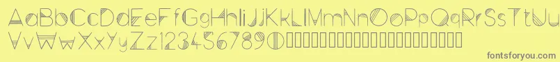 Space Regular Font – Gray Fonts on Yellow Background