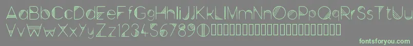 Space Regular-Schriftart – Grüne Schriften auf grauem Hintergrund