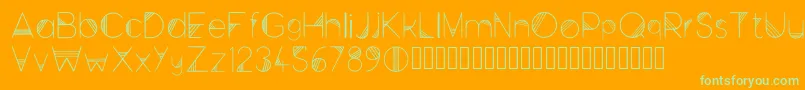 Space Regular Font – Green Fonts on Orange Background