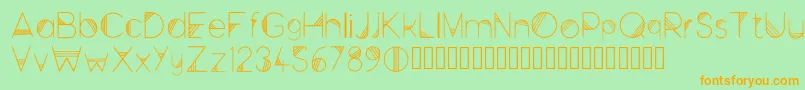 Space Regular Font – Orange Fonts on Green Background